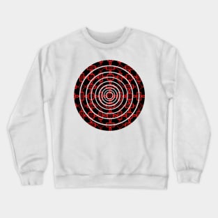 Red and Black Celtic Cross Pattern Crewneck Sweatshirt